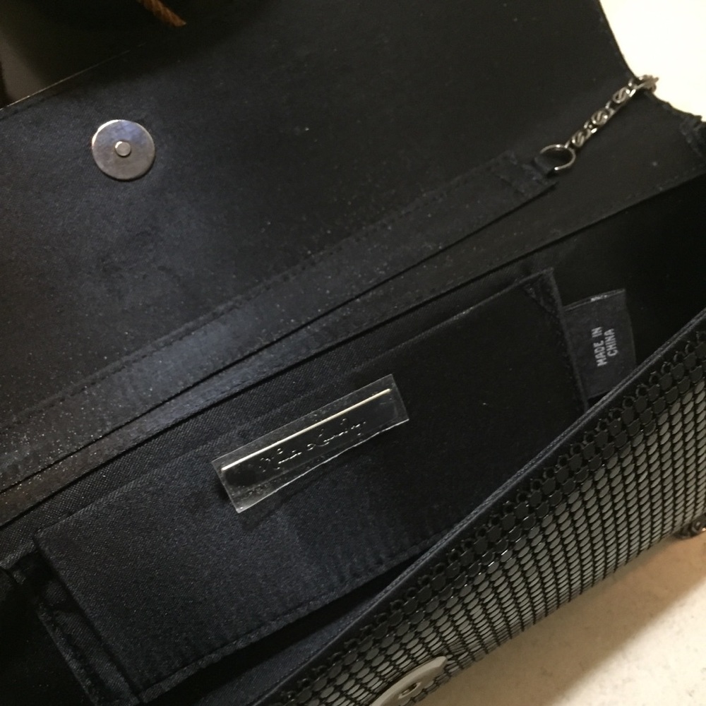 Kate Landry Black & Silver Cross Body Evening Back - Picture 6 of 8